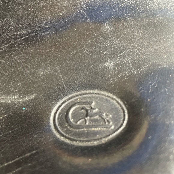 Vintage Leather Purse/Handbag Black/Brown Made in Italy - Picture 2 of 10